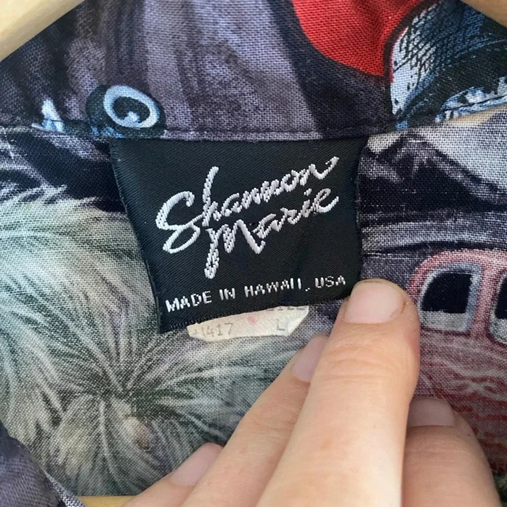 Shannon Marie Hawaiian Hot Rod Shirt button down - Picture 4 of 6